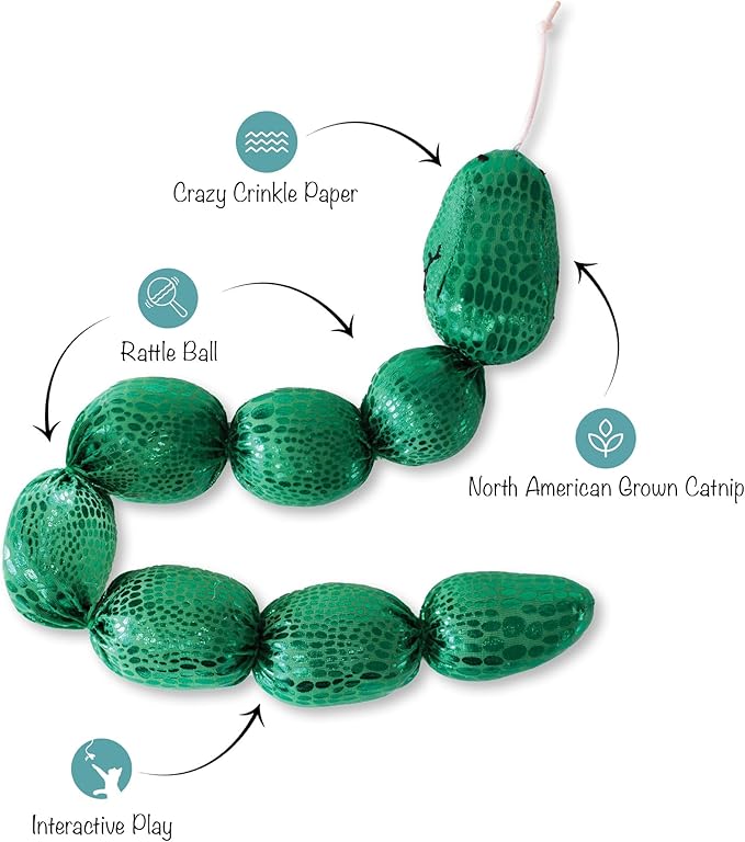 Fringe Studio "NOT SO Easily RATTLED Kicker Cat Toy, Pet Shop Collection (693012)