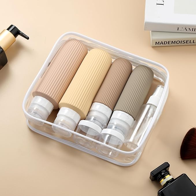 16 Pack Travel Bottles for Toiletries, Large 6oz Silicone Travel Containers jar for Toiletries, Leak Proof Refillable Liquid Shampoo And Conditioner Travel Essentials toiletry Bottles