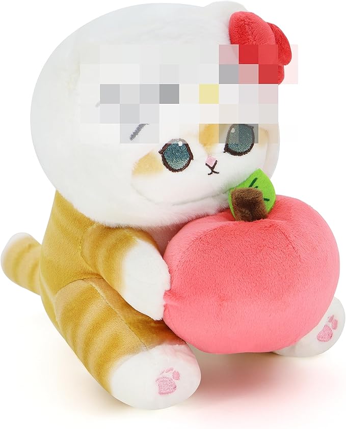 Kawaii Shark Cat Plush Toy Stuffed Animal Doll, Soft Pillow for Boys & Girls (Cat-A, 20cm/7.8in)