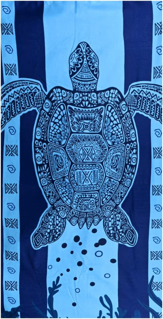 LIVILAN Microfiber Blue Sea Turtle Beach Towel Blanket, Thin Lightweight Absorbent Quick Dry Sand Free Swimming Bath Shower Pool Towels Sea Turtle Gifts for Men Women Girls, 30 X 60