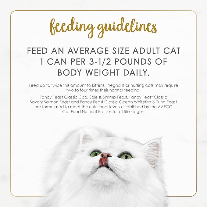 Purina Fancy Feast Seafood Classic Pate Collection Grain Free Wet Cat Food Variety Pack - (Pack of 30) 3 oz. Cans