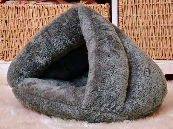 Pet Tent Cave Bed for Small Medium Puppies Kitty Dogs Cats Pets Sleeping Bag Thick Fleece Warm Soft Dog Bed Cuddler Burrow House Hole Igloo Nest Cozy Bed for Cat Puppy