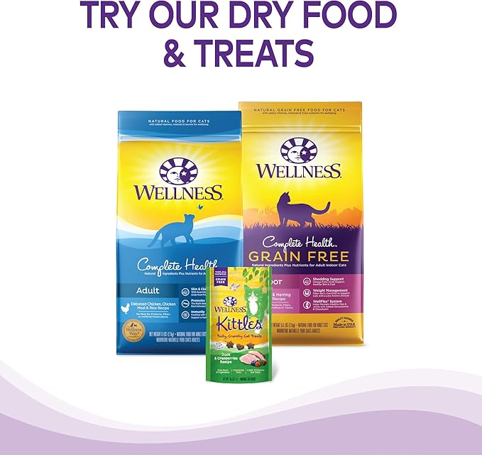 Wellness Healthy Indulgence Gravies Grain-Free Wet Cat Food, Made with Natural Ingredients and Quality Proteins, Complete and Balanced Meal, 3 oz Pouches (Gravies Variety Pack, 8 Pack)