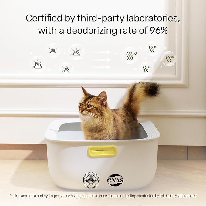 Furry Purr Cat Litter Deodorizer, Litter Box Deodorizer Gel, Forestbathing Scent Beads, Pet Odor Eliminator for Home, Natural Persimmon-Tannin Ingredients, Long-lasting, 10 oz