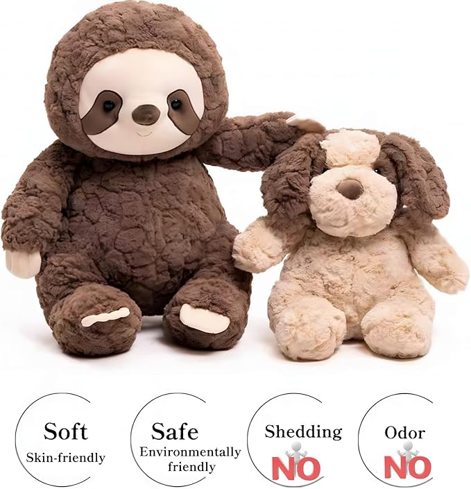 Ryttir 20" Chubbier Large Sloth Stuffed Animal,Soft Sloth Plush Stuffed Sloth Pillow for Kids and Adults - Perfect Christmas Décor Sloth Gifts for Cuddling and Room Decoration