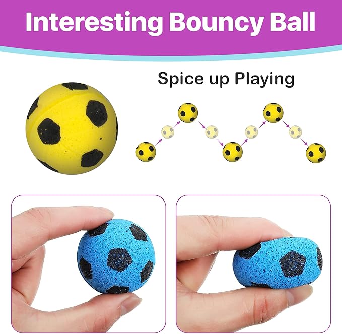 SPOT Sponge Soccer Ball Cat Toys - Interactive and Colorful Plush Toy, Fun for Cats and Kittens to Bat and Chase, Keep Cats Entertained - 1.5" Assorted 4- Pack