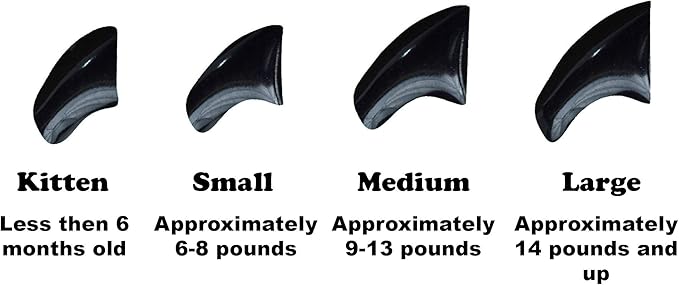 40 Pack Soft Nail Caps for Cat Claws Black Large