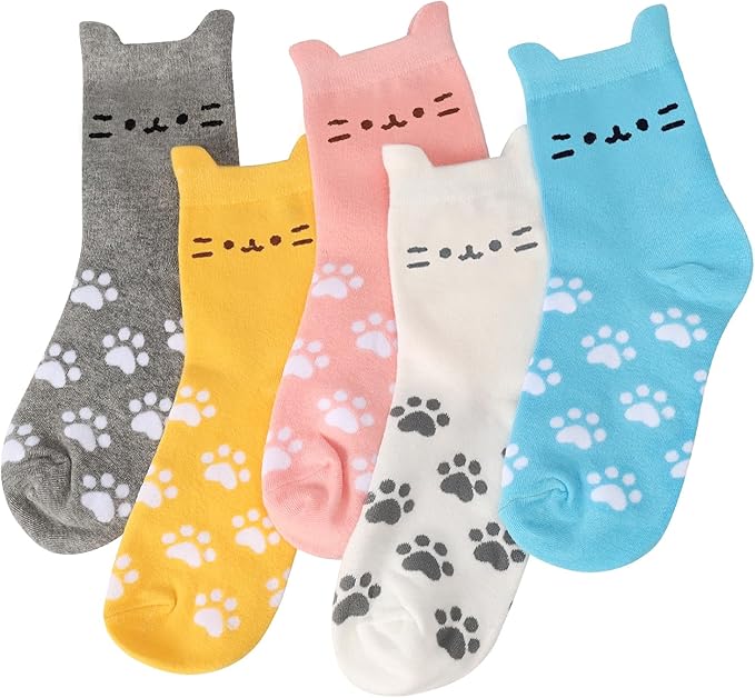 AGRIMONY Women's Cat Socks Cute Animal Socks Dog Valentines Easter Fun Gifts for Women