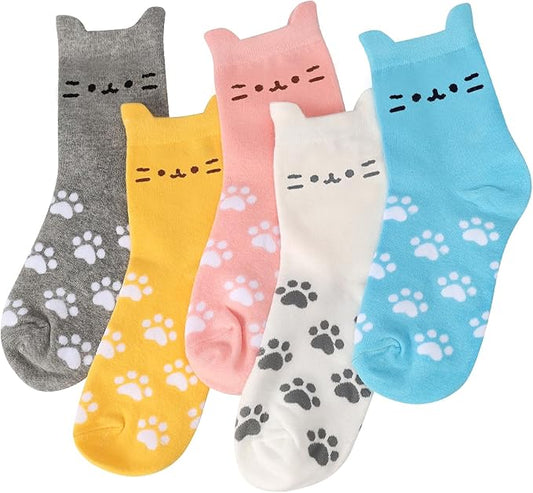 AGRIMONY Women's Cat Socks Cute Animal Socks Dog Valentines Easter Fun Gifts for Women