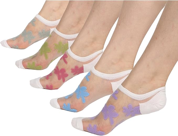 Benefeet Sox Sheer No Show Socks Women Girls Cute Thin Mesh Low Cut Liner Socks for Loafers Boat Shoes