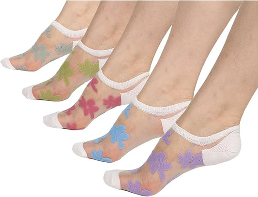 Benefeet Sox Sheer No Show Socks Women Girls Cute Thin Mesh Low Cut Liner Socks for Loafers Boat Shoes