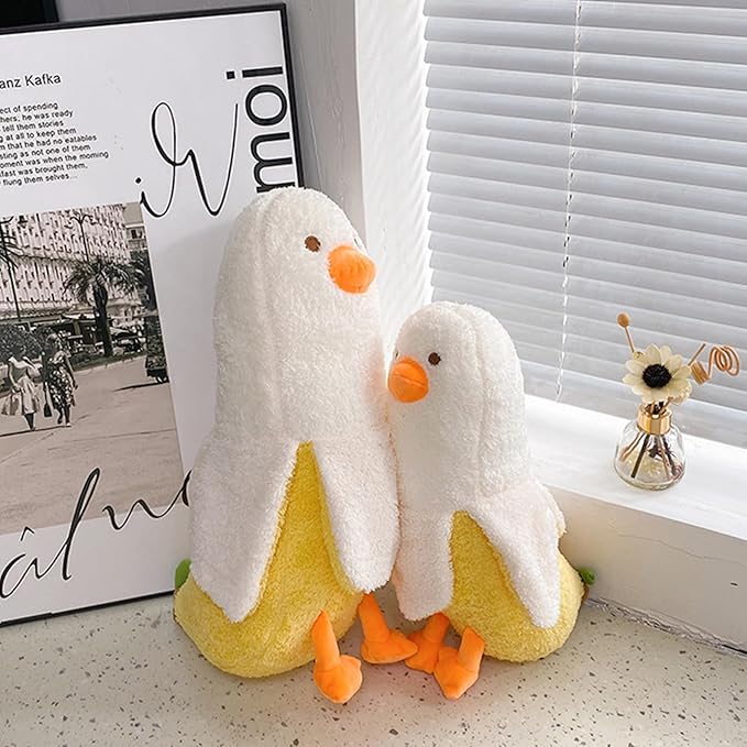 Banana Duck Plush, 19.7" Duck Stuffed Animal, Cute Banana Plushie Hugging Pillow Doll Toy Gift for Girls Boys Chrismas Decor