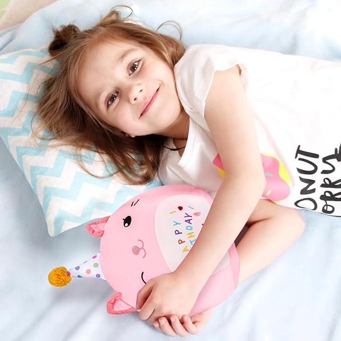 Cute Cat Plush Birthday Gifts for Girls, Soft Cat Plushies Toy Pink Pillow Cat Stuffed Animals Gift for Girlfriend Kids Birthday 8" Cat Stuffed (Small Cat Plush)