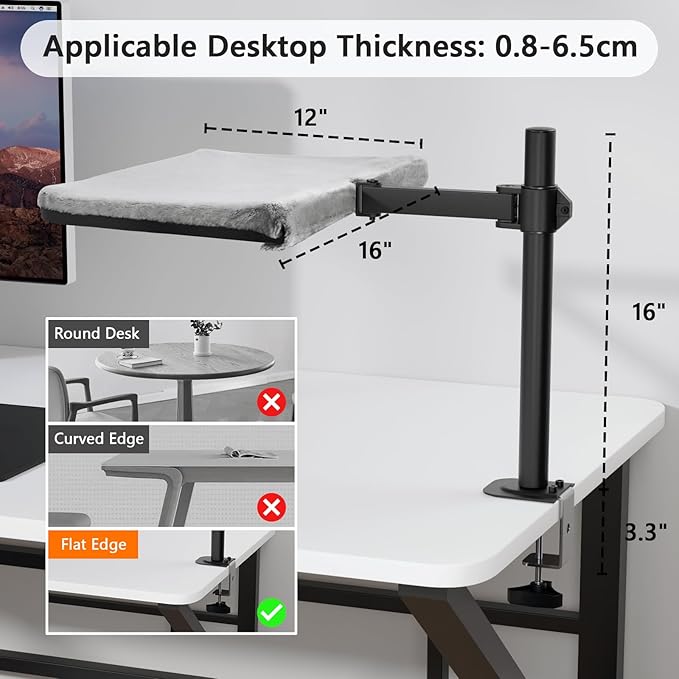 Cat Desk Bed - Perfect Cat Hammock for Your Desk Perch Adjustable Steel Frame Soft Fabric Removable Washable 16 inch Unique and Modern cat Furniture