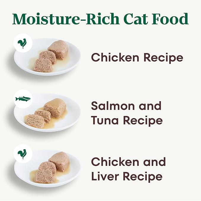 Nutro Wet Cat Food Paté MultiPack: Salmon & Tuna; Chicken & Liver and Chicken; (24) 2.64 oz. Trays