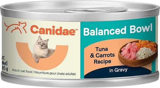 Canidae Balanced Bowl Wet Cat Food, Tuna & Carrots Recipe, 3 oz. (Case of 24)