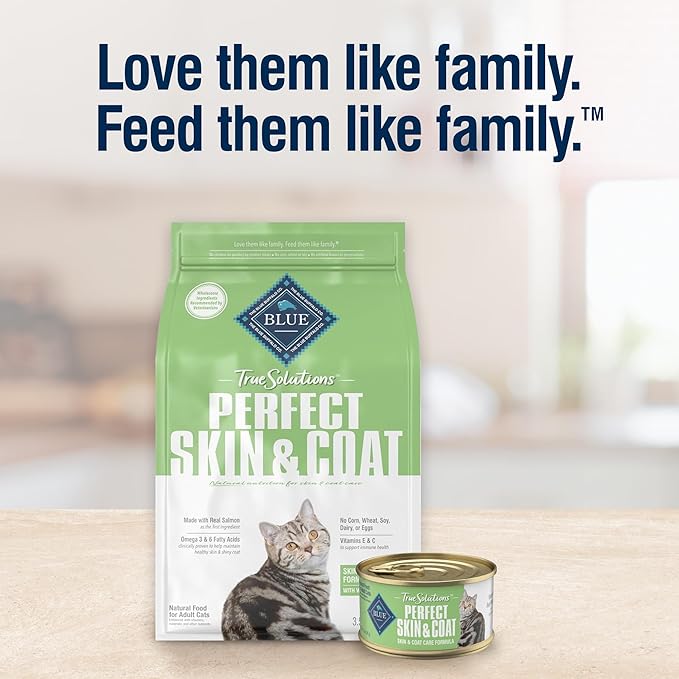 Blue Buffalo True Solutions Perfect Skin & Coat Natural Adult Wet Cat Food, Whitefish 3-oz Cans (24 Count)