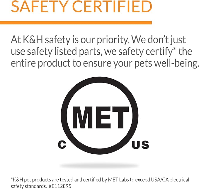 K&H Pet Products Thermo Lookout Pod Indoor Heated Cat Bed for Large Cats, Heated Cat Cave, Thermal Cat Mat Hideaway for Small or Large Cats and Kittens - Classy Gray 22 Inches