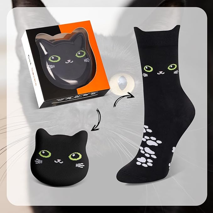 AGRIMONY Women's Cat Socks Cute Animal Socks Dog Valentines Easter Fun Gifts for Women