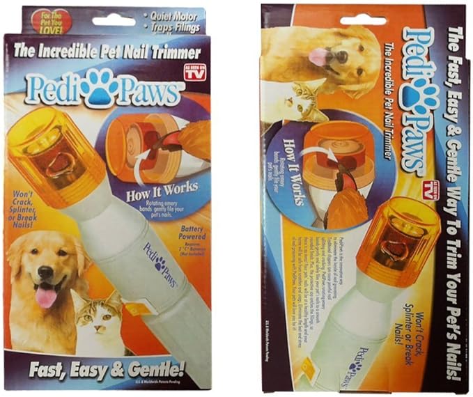 Battery Powered Safe Automatic Electric Pet Nail Clippers Trimmer Dog Cat Gentle Claw Paw Care Grinder Grooming Drill File Kit Nail Gentle Filing Wheel Shedding Manicure Pedicure Tool Set