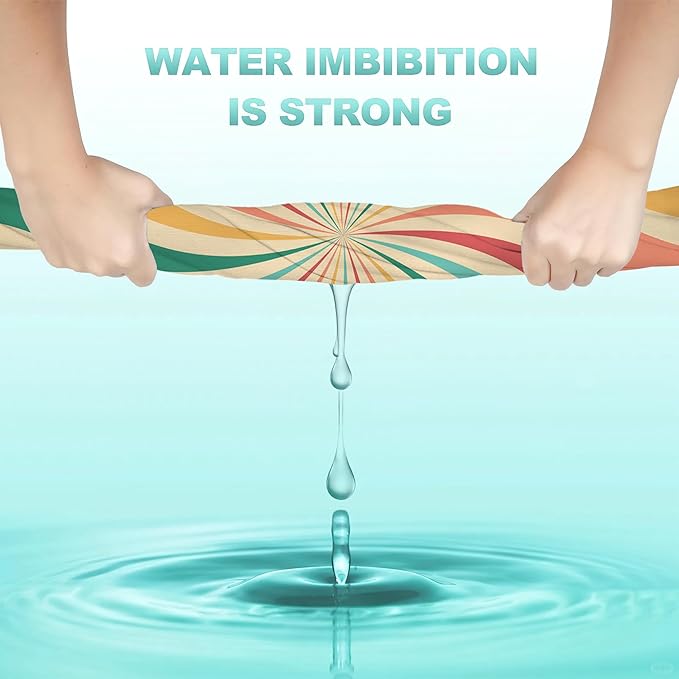 Boho Sunshine Hand Towels Set of 2,Groovy Retro Swirl Soft Fingertip Bath Towel Small Face Washcloths Decor Kitchen Towel for Hotel Spa Gym Sport 28x14in