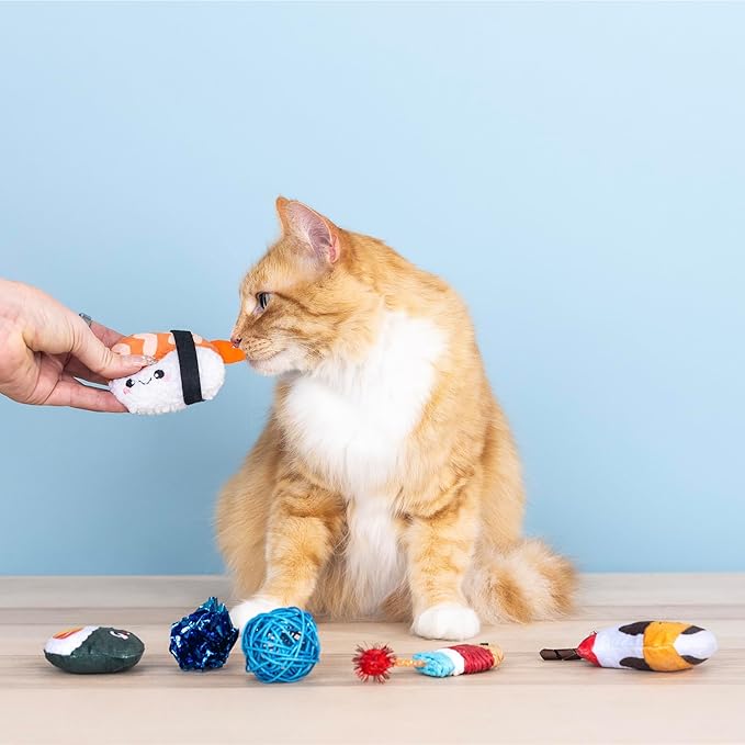 Fringe Studio "True SOYMATES, Set of 6, Multipack Cat Toy Set, Pet Shop Collection (610008)