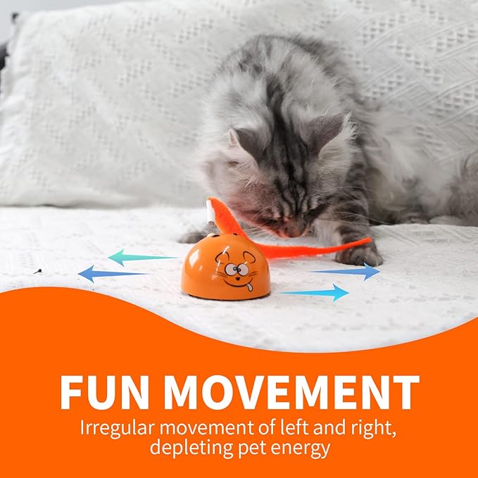 ALL FOR PAWS Interactive Cat Ball Toy (Orange)