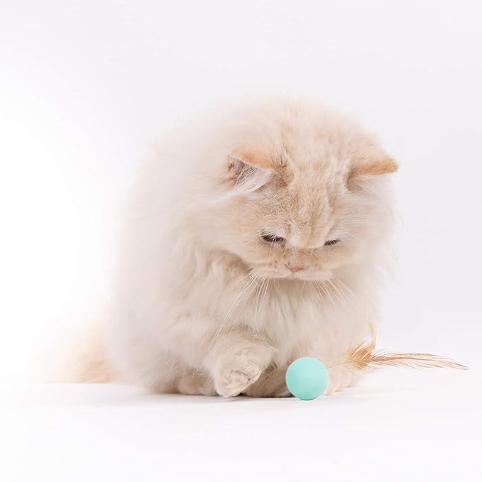 pidan Cat Toys for Indoor Cats Toys Feather Cat Balls Pet Toys for Cats Silica Gel Ball (9PCS)