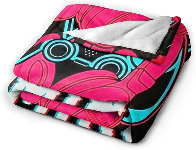 Gaming Blanket Game Throw Blanket Just A Girls Who Loves Gaming Decor Stuff Merch Cozy Print Flannel Fleece Soft Plush Fuzzy Warm Lightweight Bedding Play Games Gifts for Women Teenager 50"X40"