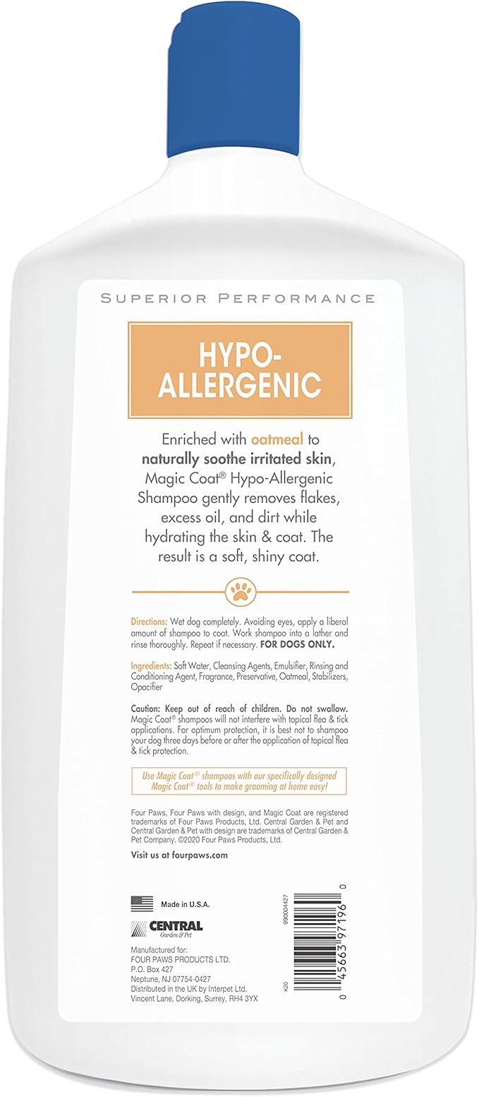 Four Paws Magic Coat Hypo-Allergenic Dog Shampoo Hypoallergenic Dog Shampoo 32 Ounces (1 Count)