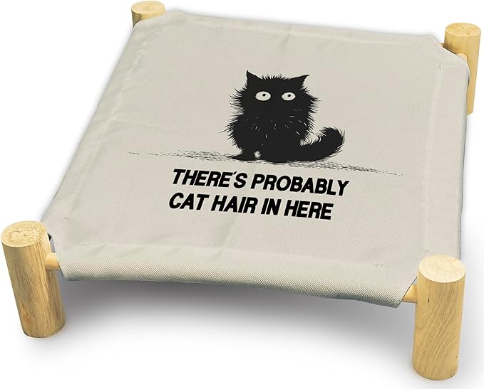 There's Probably Cat Hair in Here Cat Beds, Wooden Cat Beds for Indoor Cats, Small Animal Beds for All Seasons for All Seasons, Pet Beds, Elevated Cat Bed, Cat Hammock