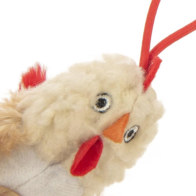 Petlinks HappyNip Flying Chicken Electronic Sound Launcher Cat Toy, Contains Silvervine & Catnip, Battery Powered - Beige, One Size