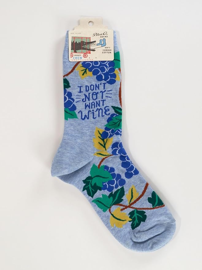 Blue Q Women's Funny Novelty Crazy Crew Socks with Sayings