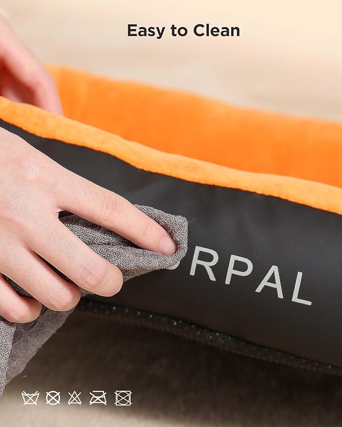 Heated Pet Bed for Indoor Cats - Self Warming Heating Dog Bed with Fur Fluffy Plush - Orthopedic Small Animal Bed with Memory Foam Side for Cat Puppy Rabbit - 4 Timing | 9 Temp | 19"x15"