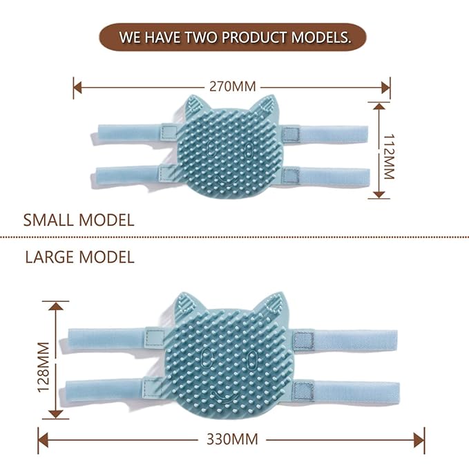 ABCOOL Cat Pet Self Grooming Comb Brush - Multi Functional Catnip Flavor Corner Massage Glove Tool for Kitten Puppy Relaxing, Extra Soft Silicone Pins Handy Hair Shedding Trimming