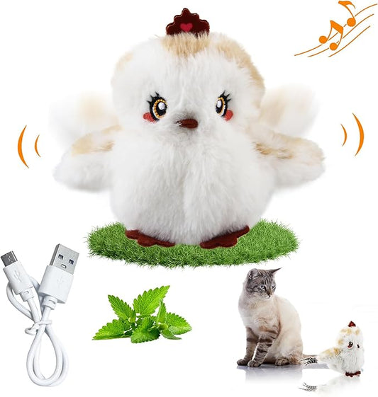 Gigwi Flapping Bird Cat Toys Lifelike Sandpiper Chirp Tweet Interactive Cat Toy, Rechargeable Cat Toy For Bored Indoor Cat, Automatic Cat Toy Best Gift For Birthday, Thanksgiving, Christmas, New Year