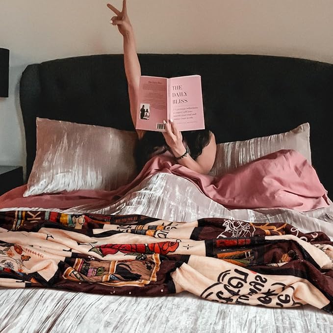 Book Lovers Gifts Blanket,Teacher Gifts for Women Men Book Lover Librarian Birthday Read Fleece Throw Blanket,Flannel Throw Blanket for Home Living Room Couch Bed Chair Dorm Decor 60"x50"