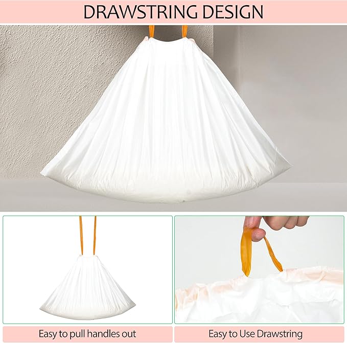 30 Count 31" x 18" Cat Litter Box Liners, Durable Thicken Drawstring Cat Litter Pan Liner Bags, Medium Kitty Waste Bags for Poop