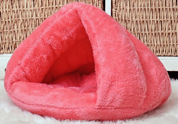 Pet Tent Cave Bed for Small Medium Puppies Kitty Dogs Cats Pets Sleeping Bag Thick Fleece Warm Soft Dog Bed Cuddler Burrow House Hole Igloo Nest Cozy Bed for Cat Puppy