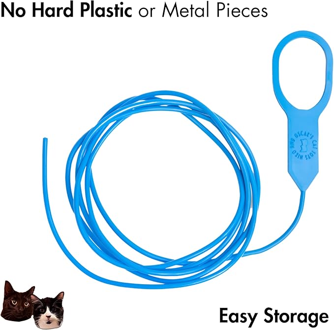 Niko and Oscar's Cat Toys | The Blue String | Cat String Toy | (1-Pack, Chonky, Blue)