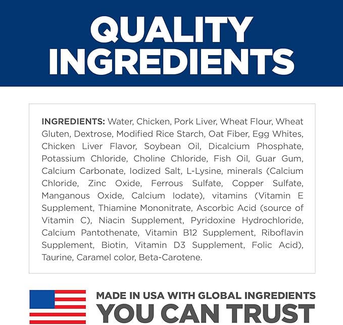 Hill's Science Diet Adult 1-6, Adult 1-6 Premium Nutrition, Wet Cat Food, Chicken Stew, 2.8 oz Pouch, Case of 24