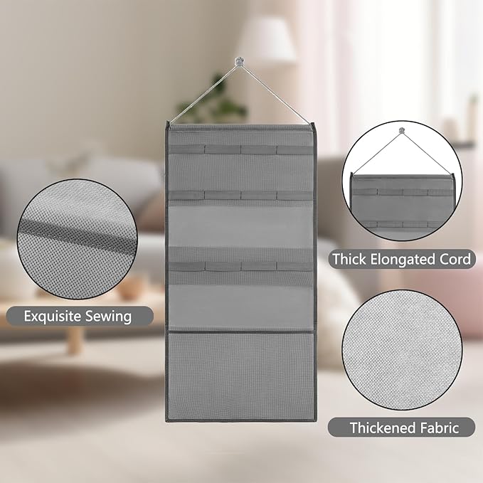 Hanging Cat Wand Holder Kitten Stick Toy Storage Bag Cat Accessories Organizer for Indoor Cats (Band)