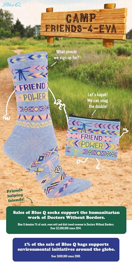 Blue Q Women's Funny Novelty Crazy Crew Socks with Sayings