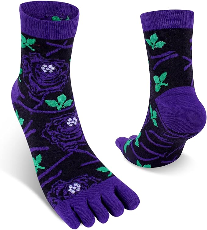 Benefeet Sox Toe Socks Women Men Cute Cat Five Finger Socks for Girls Colorful Cotton Ankle Athletic Running Socks with Toes