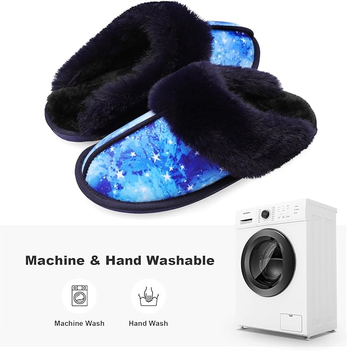 Besroad Winter Fuzzy House Slippers Sandals Plush Faux Fur Fluffy Flats Slippers Warm Slide Shoes for Women