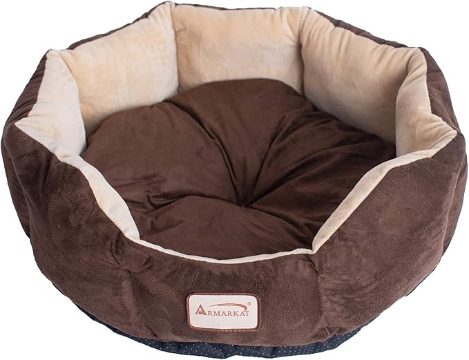Armarkat C01HKF/MH Cozy Pet Bed 20-Inch Diameter, Mocha Beige