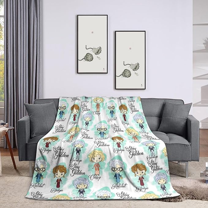 Goldengirls Golden Girls Blanket Gifts 60x50 Throw Blanket Lightweight Golden Girls Merchandise for Couch Bed Sofa Car