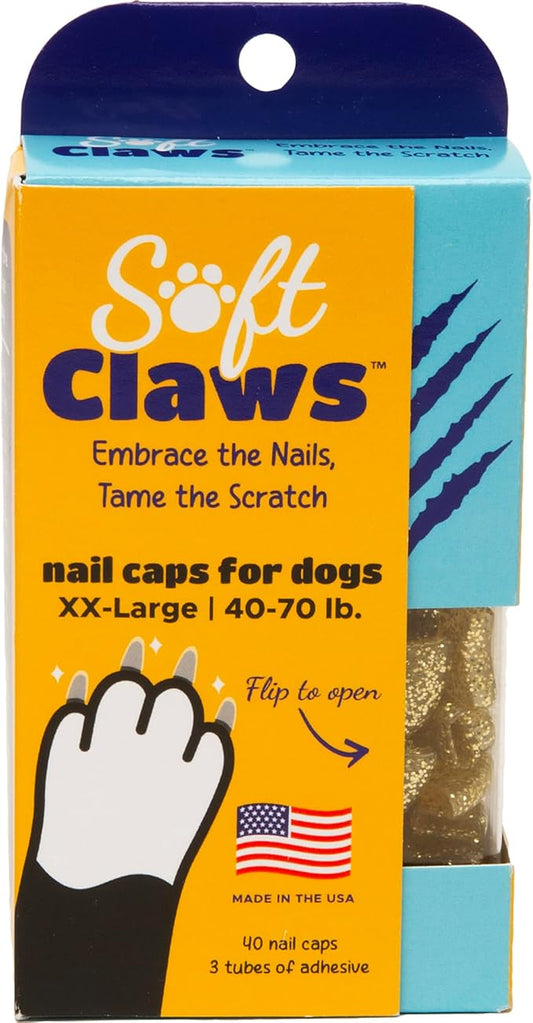 Canine Soft Claws Nail Caps, XX-Large, Gold