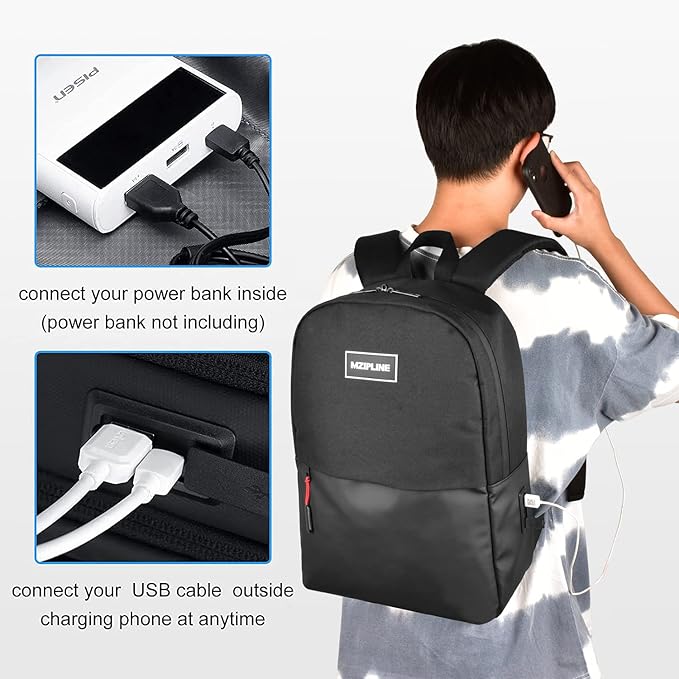 Backpack Bag-Smell Proof-Classics Casual Travel Daypack Travel bags for College Student Men & Women Work (Black/Black)