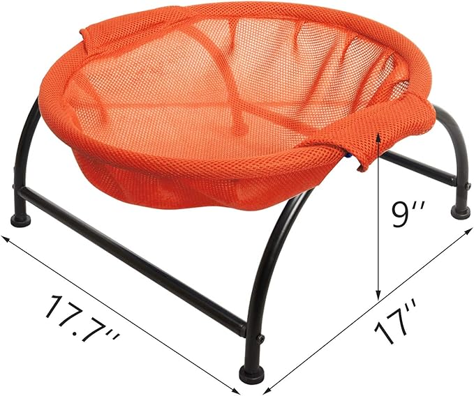 MW Cat Bed Dog/Pet Hammock Bed Free-Standing Cat Sleeping Cat Supplies Pet Supplies Whole Wash Stable & Breathable (Orange)